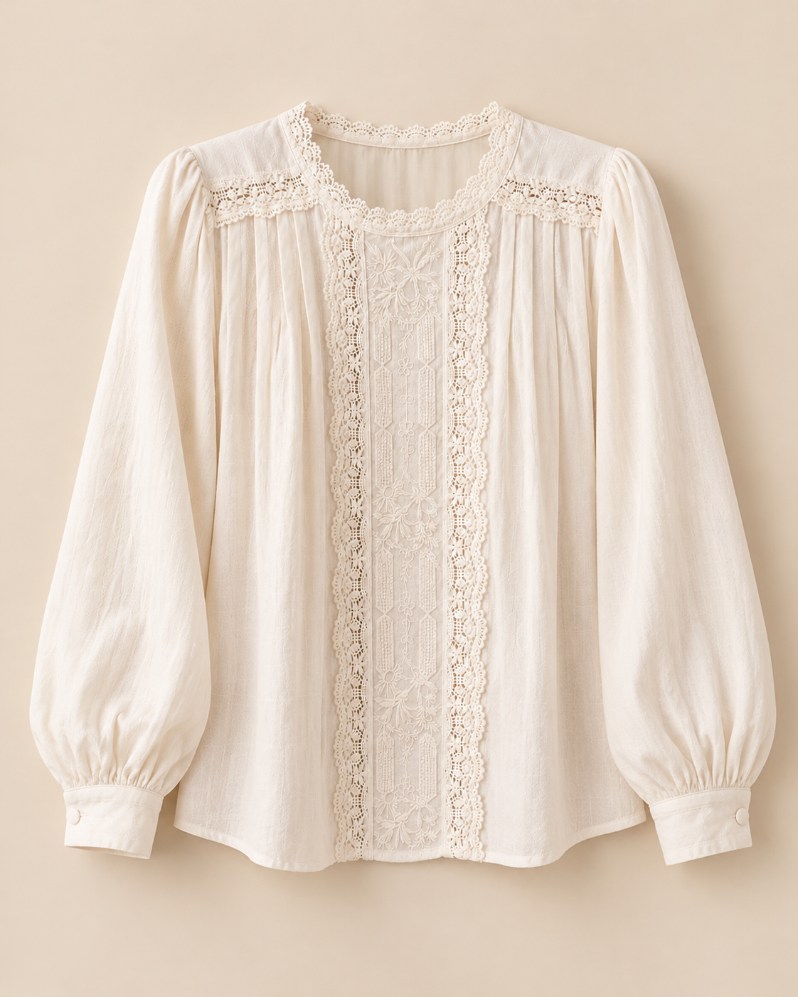 BLUSA BORDADA BEGE