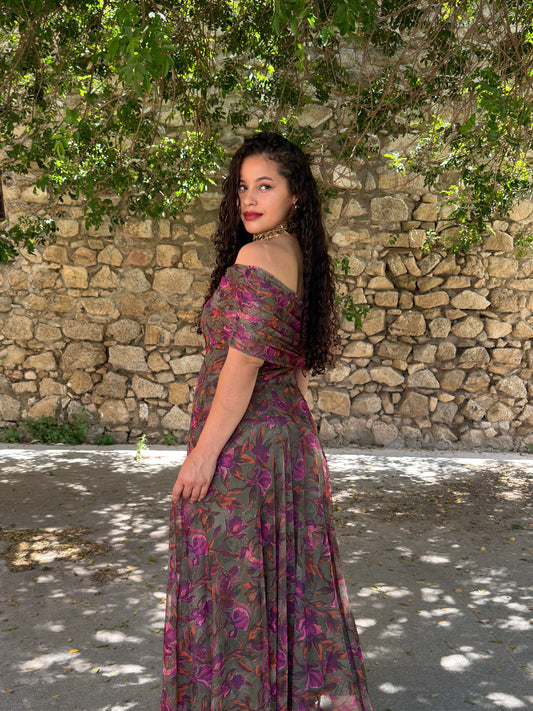 VESTIDO LONGO FLORAL AURORA