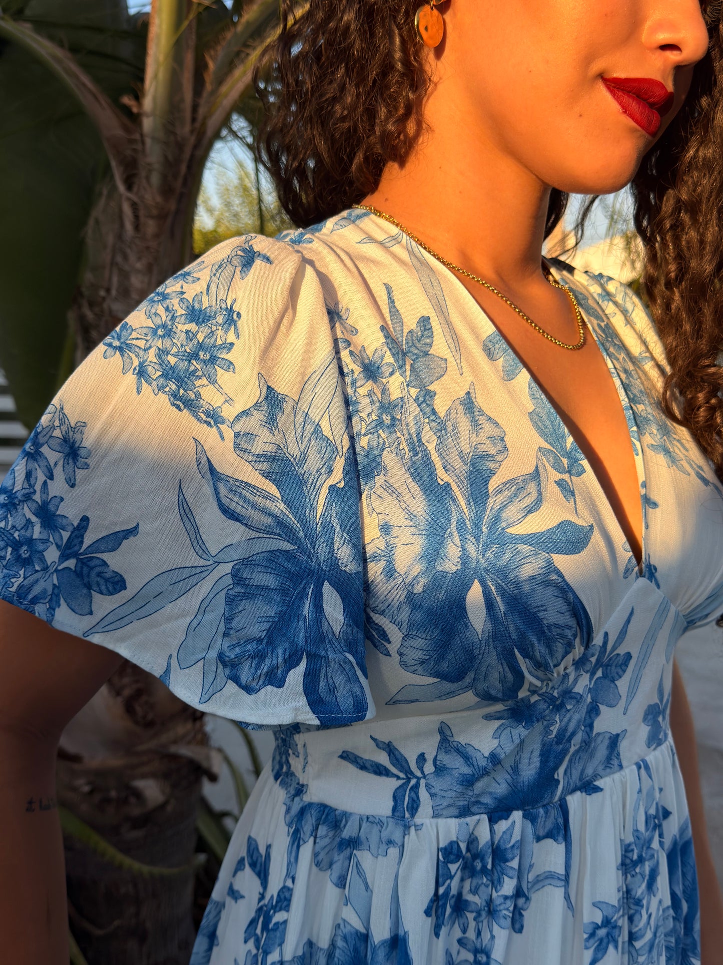 VESTIDO FLORAL AZUL
