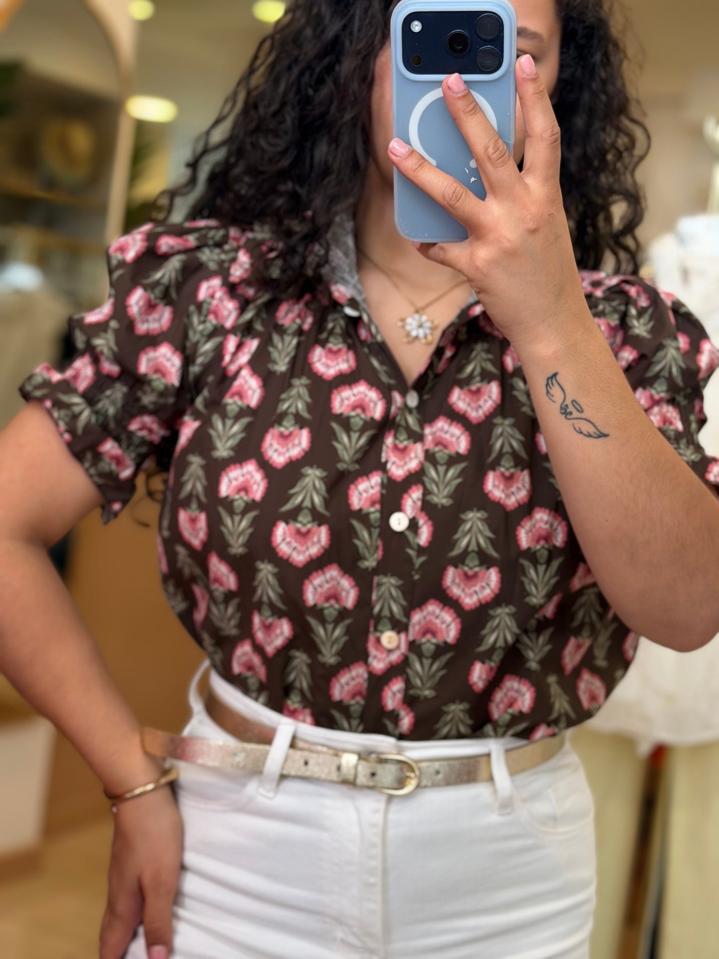 CAMISA FLORES GOLA