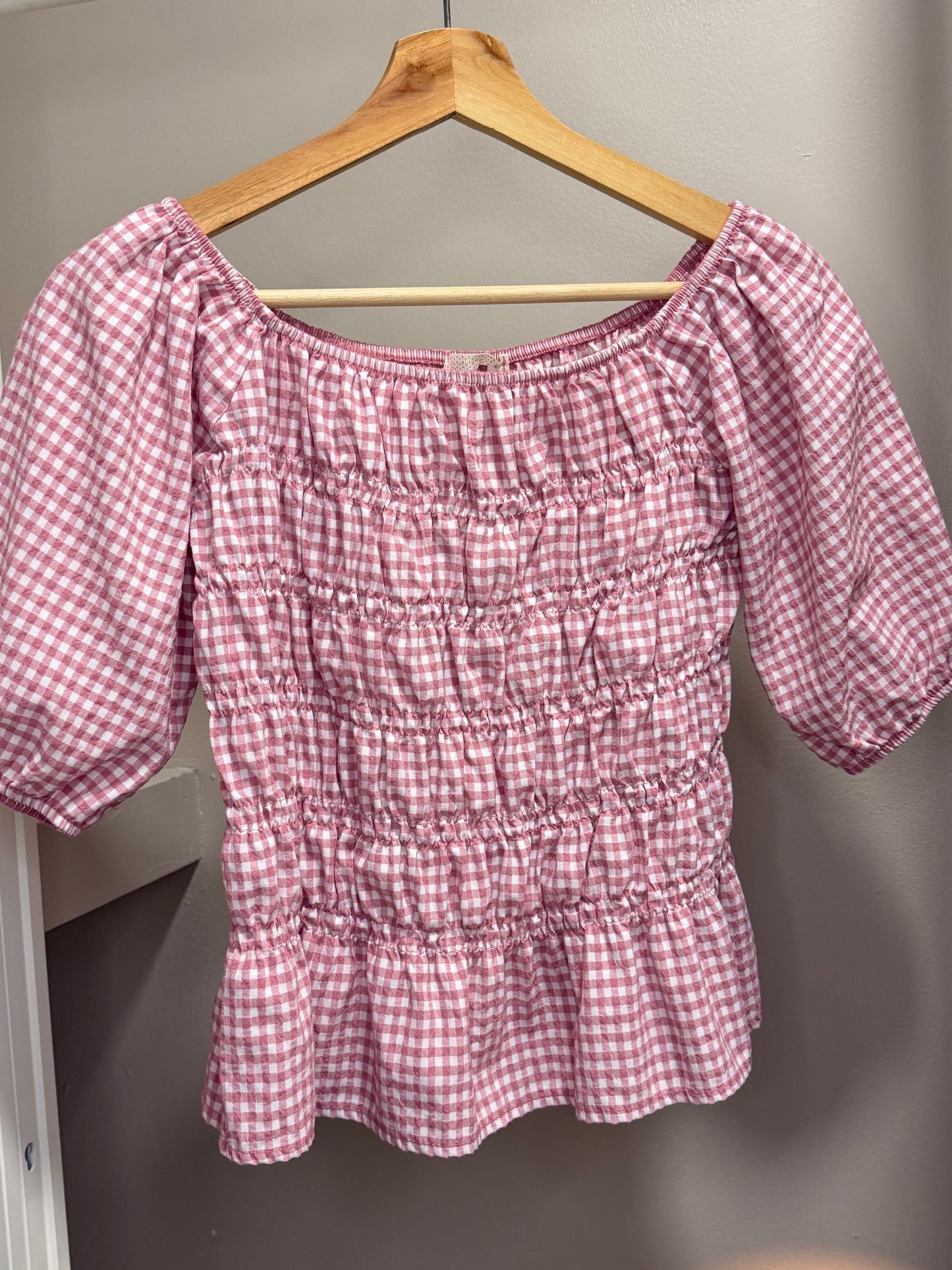 BLUSA VICHY FOLHO