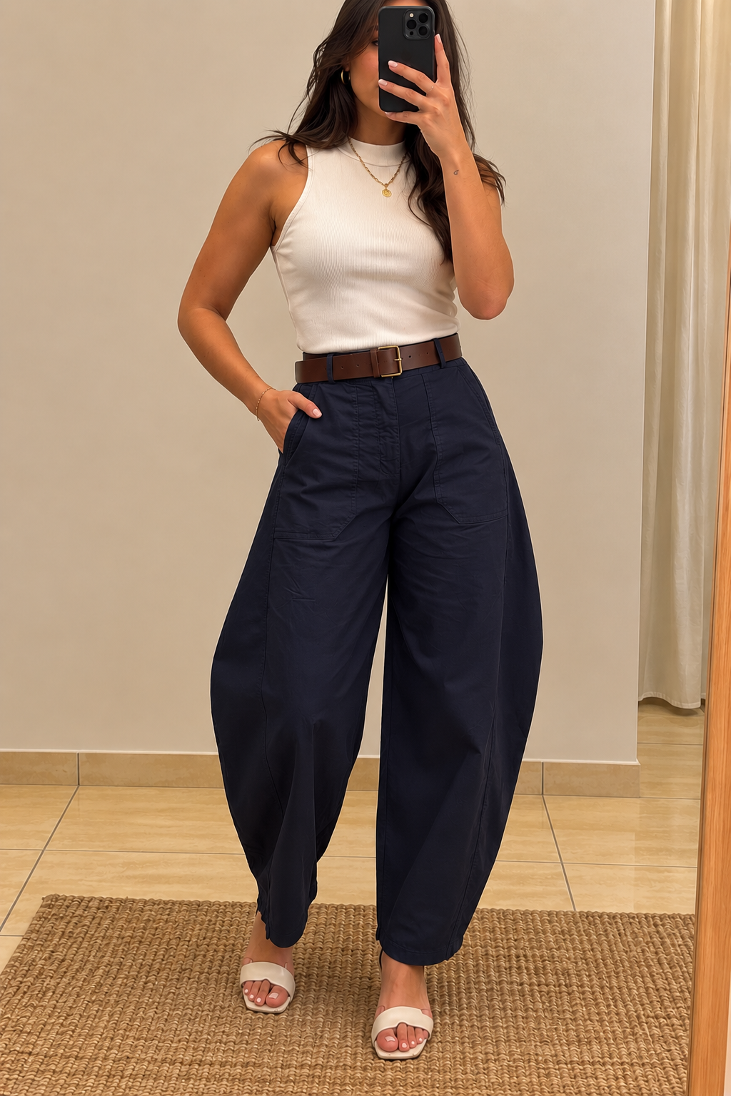 CALÇA BALLON COM CINTO