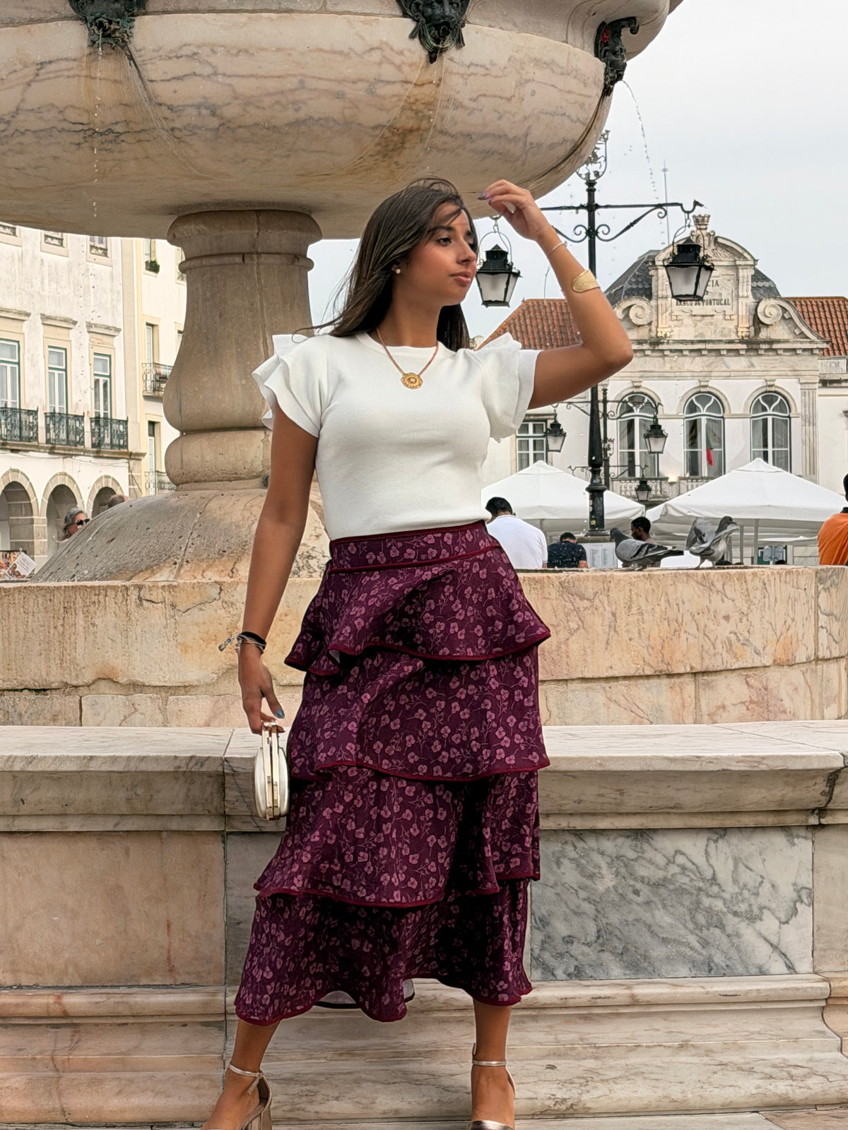 SAIA ESTAMPADA FOLHOS