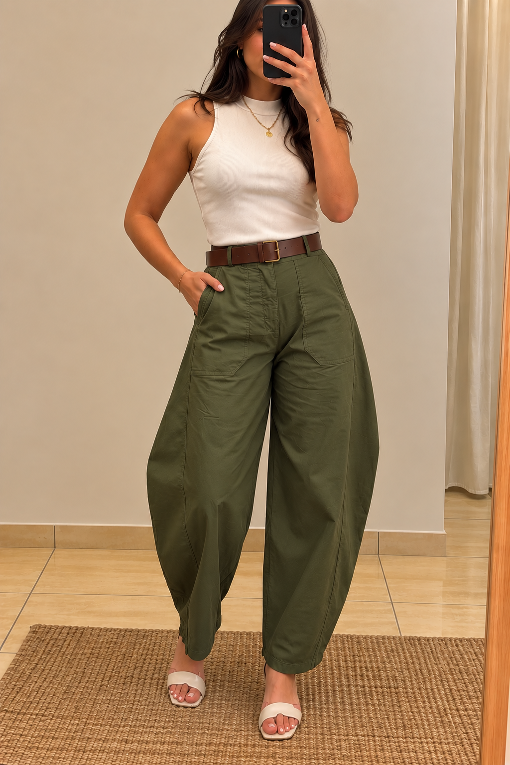 CALÇA BALLON COM CINTO