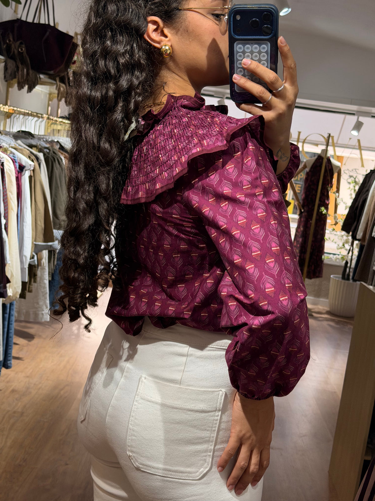 BLUSA FOLHO ESTAMPADA