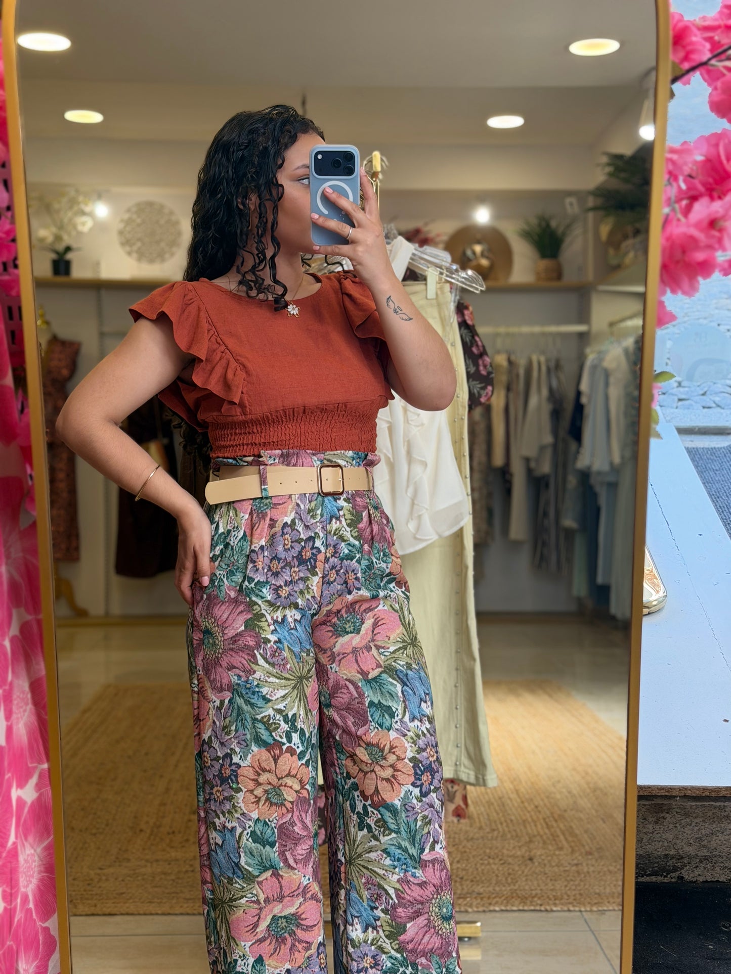 CALÇA ESTAMPADA FLUIDA