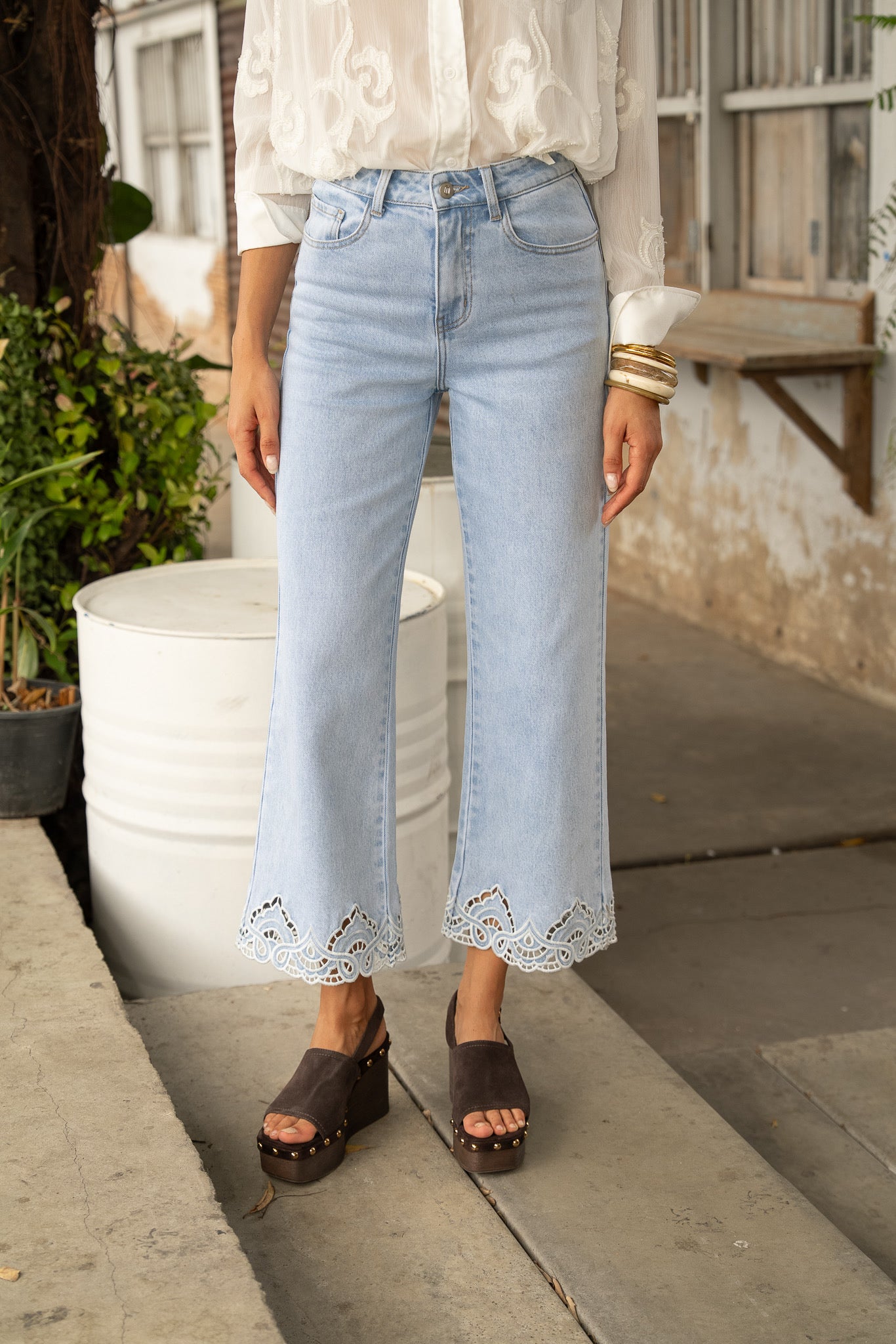 JEANS GANGA BORDADO