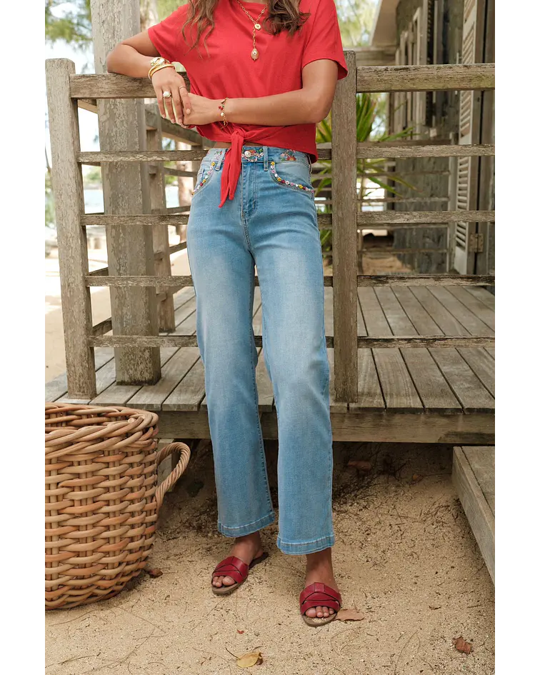 JEANS COM MIÇANGAS