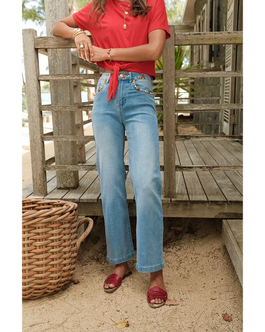 JEANS COM MIÇANGAS