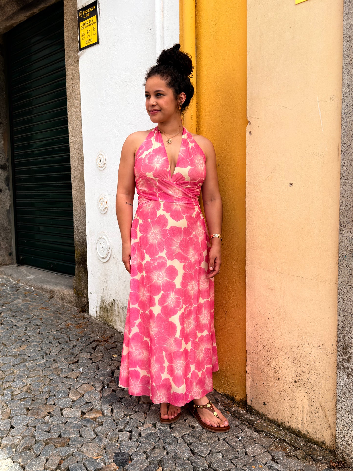 VESTIDO ESTAMPADO RECORTE