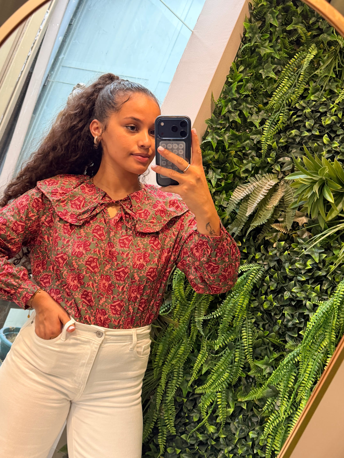 CAMISA FLORAL GOLA BEBÉ
