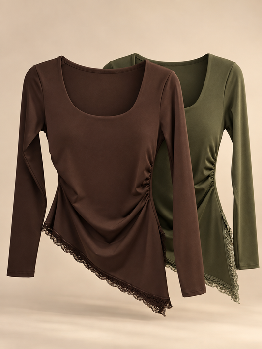 BLUSA ASSIMÉTRICA C RENDA