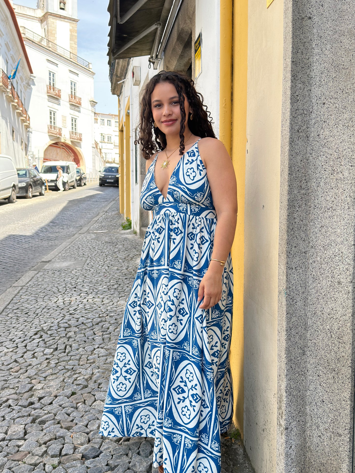 VESTIDO AZUL ALÇA