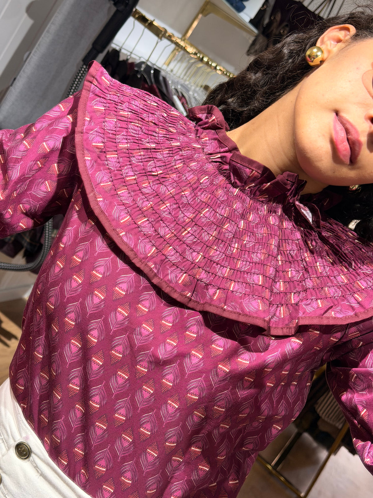 BLUSA FOLHO ESTAMPADA