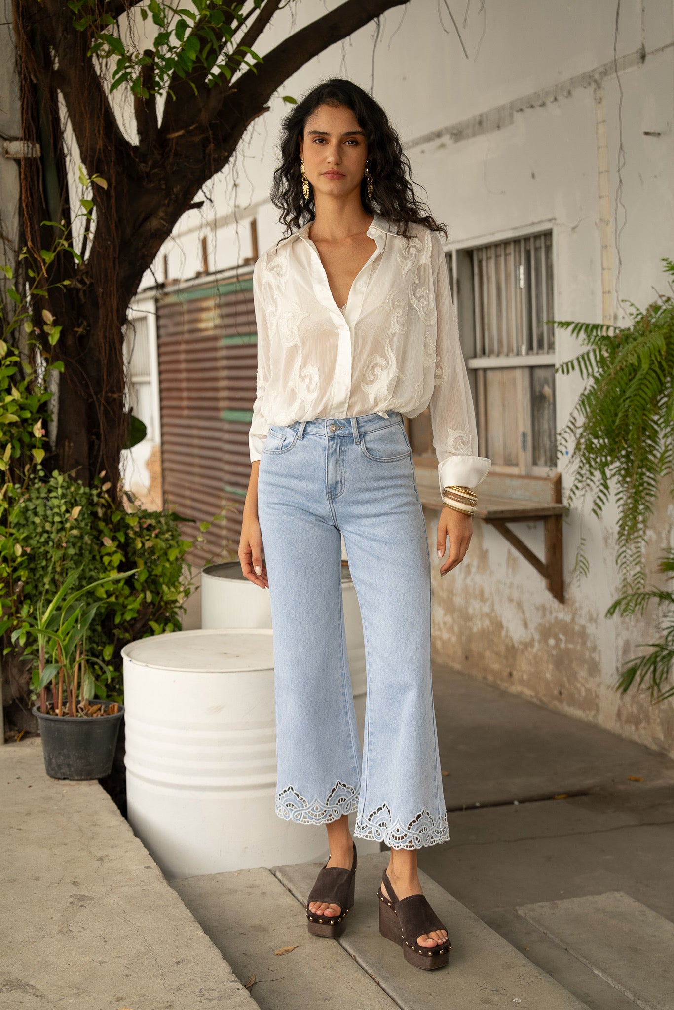 JEANS GANGA BORDADO