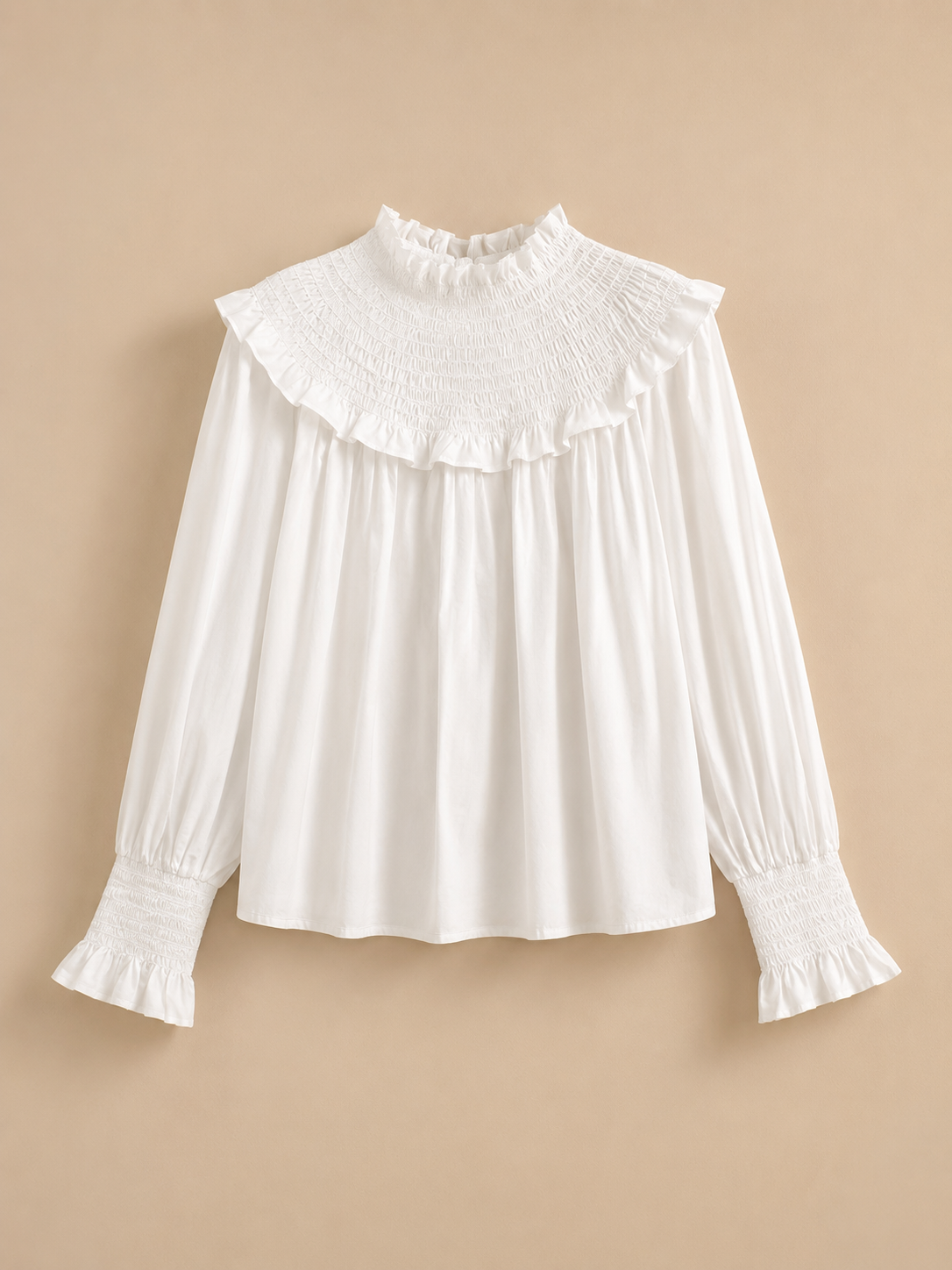 BLUSA COM GOLA FRANZIDA