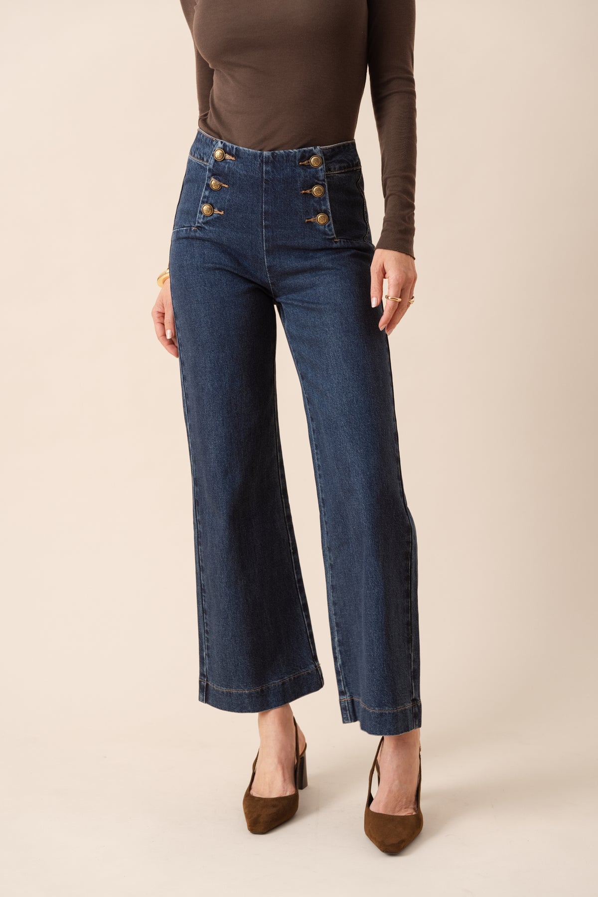 CALÇA VICTORINE GANGA ESCURA