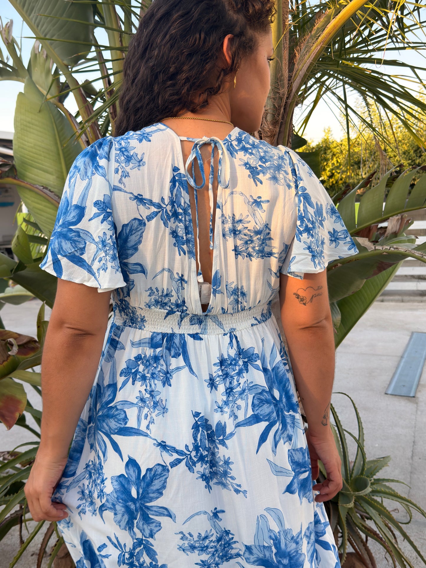 VESTIDO FLORAL AZUL