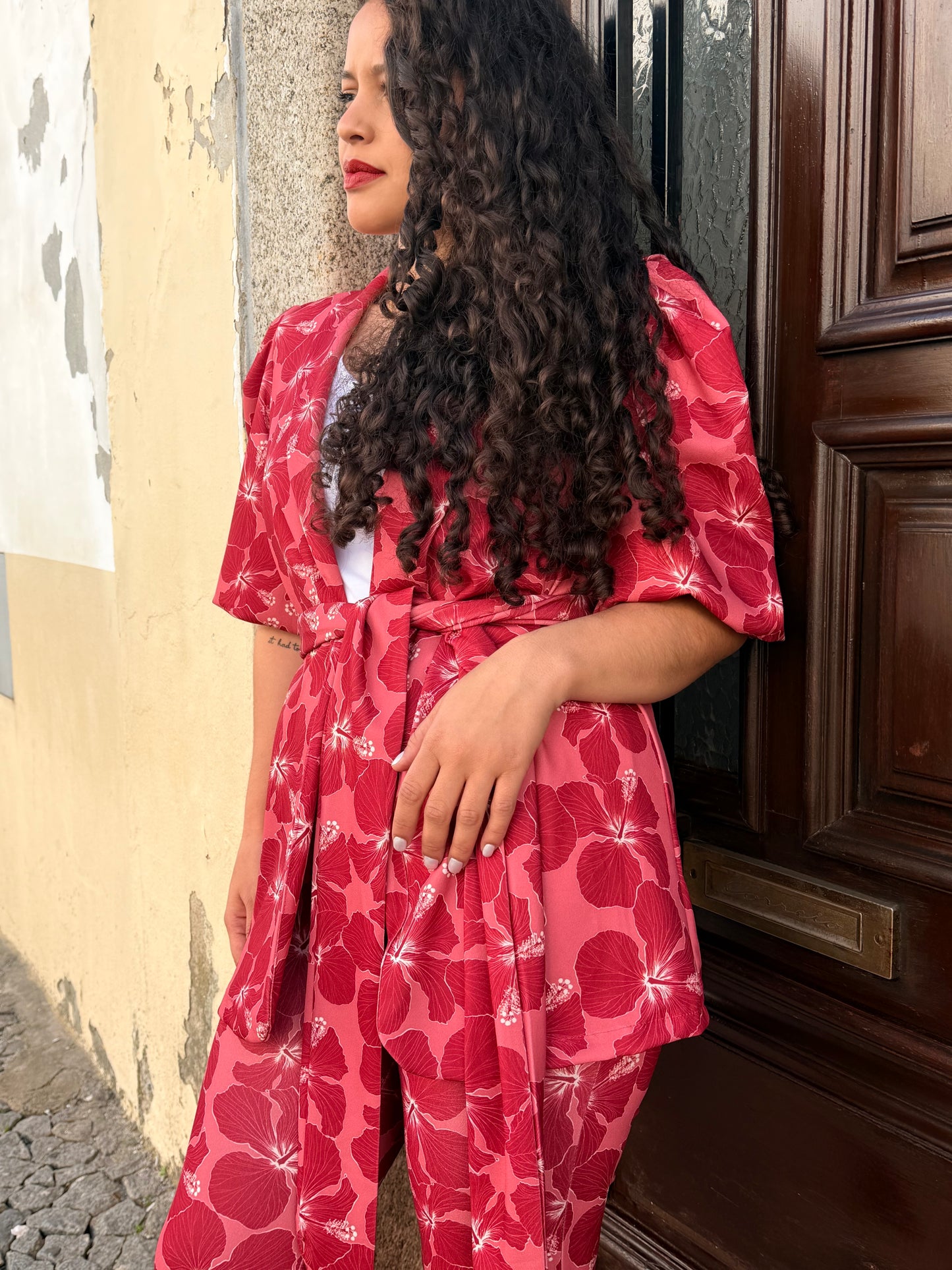 CONJUNTO FLORES VERMELHO
