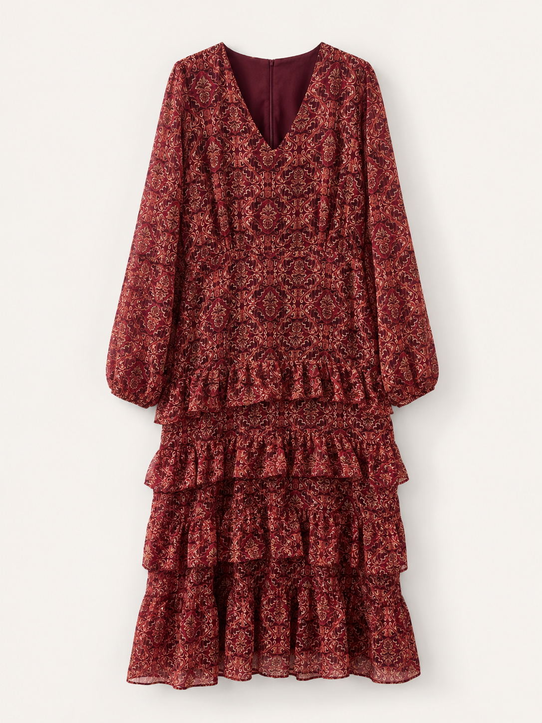 VESTIDO LONGO FOLHOS