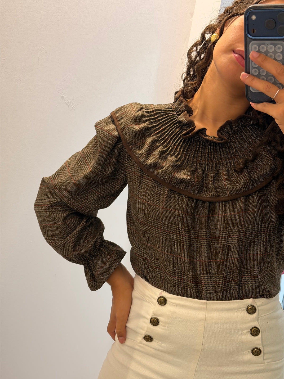BLUSA XADREZ BARDOT