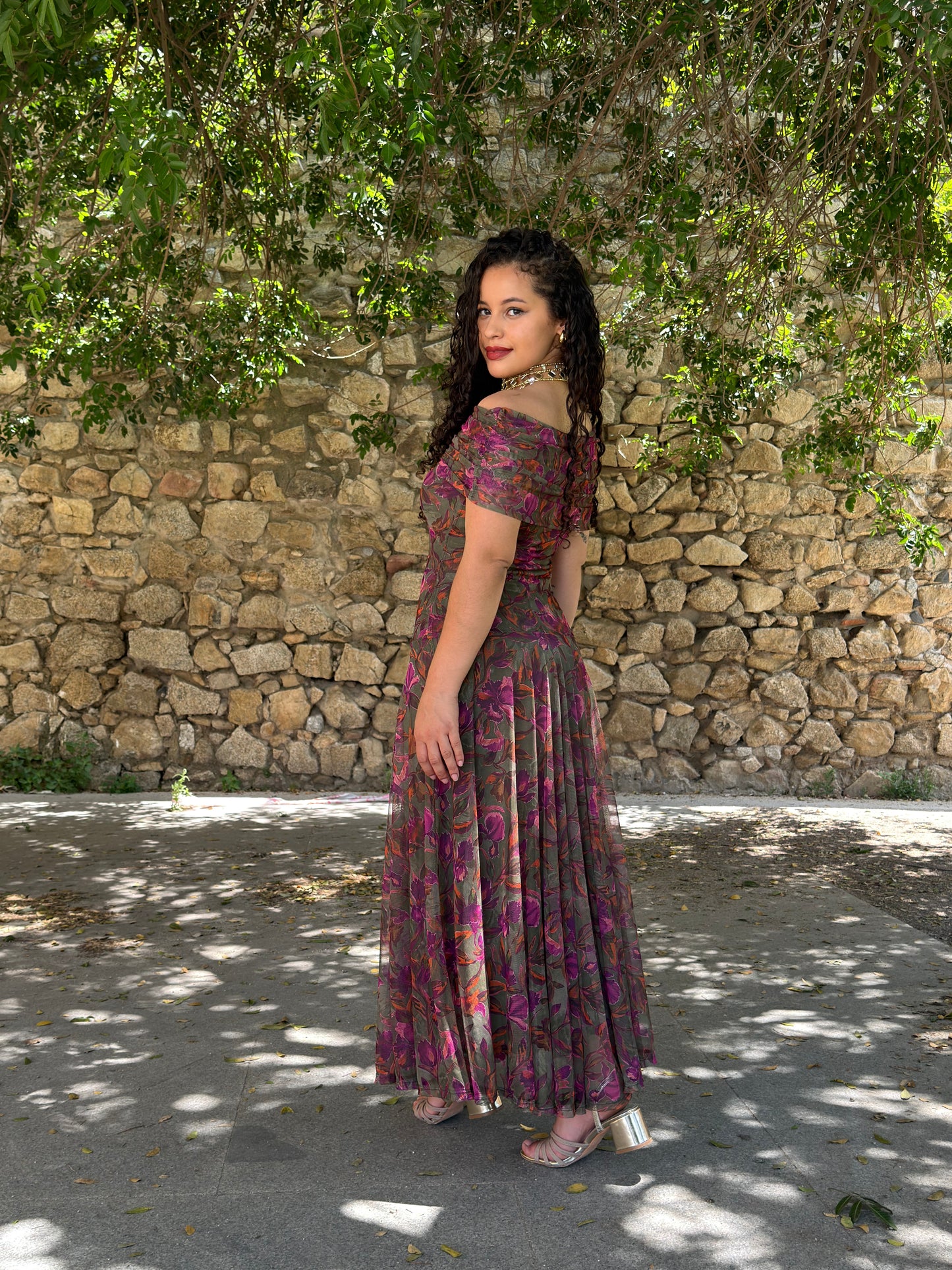 VESTIDO LONGO FLORAL AURORA