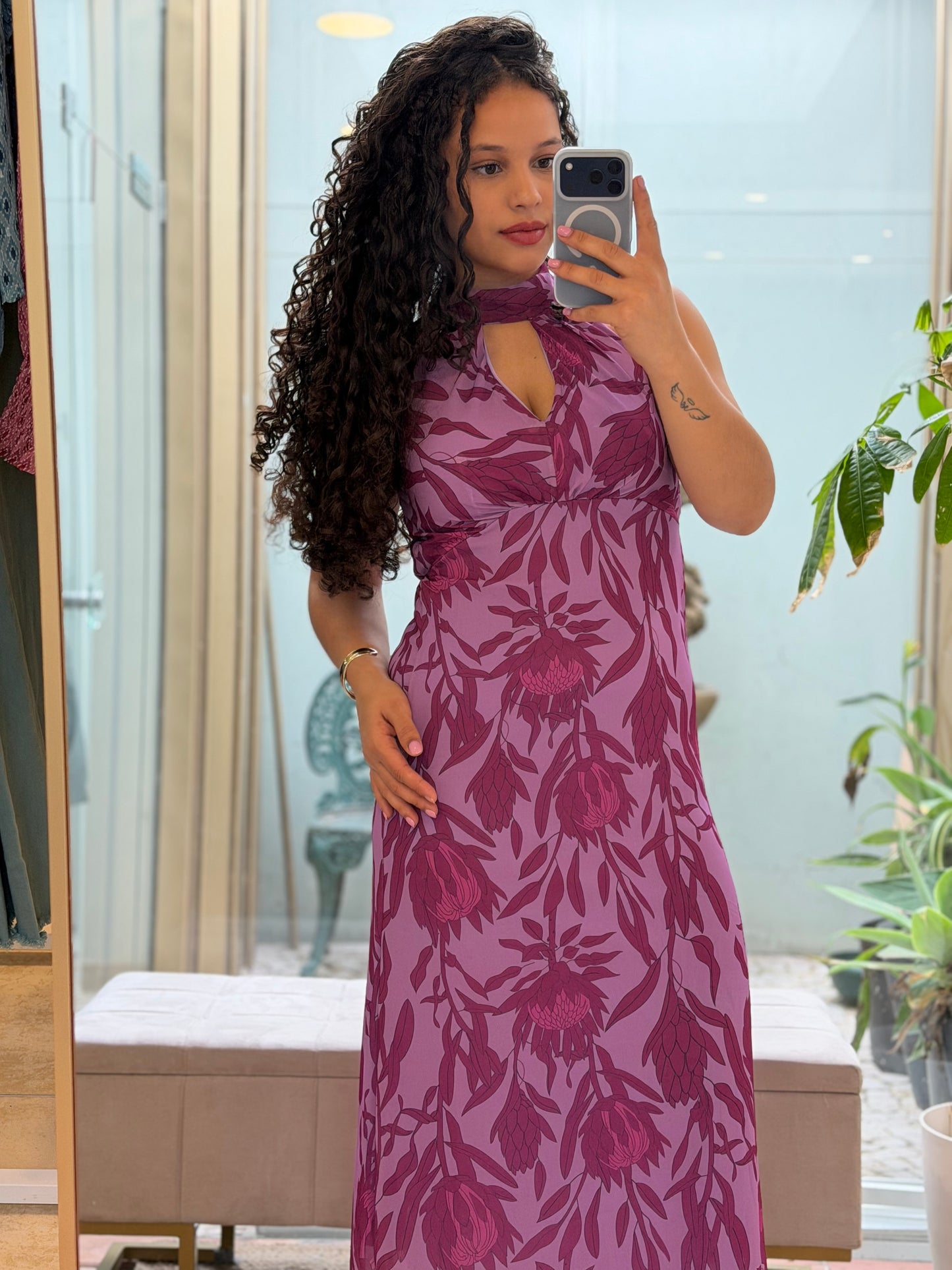 VESTIDO FRENTE ÚNICA ESTAMPADO