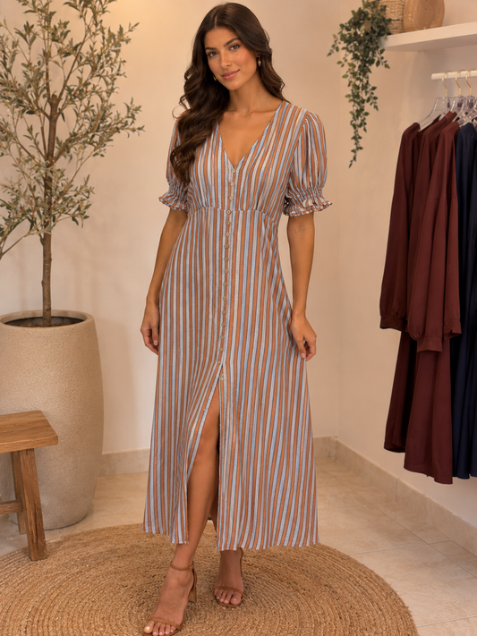 VESTIDO MID RISCAS