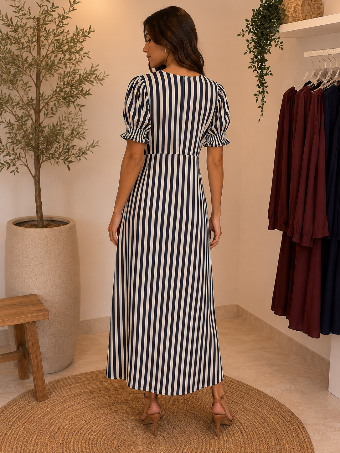 VESTIDO MID RISCAS