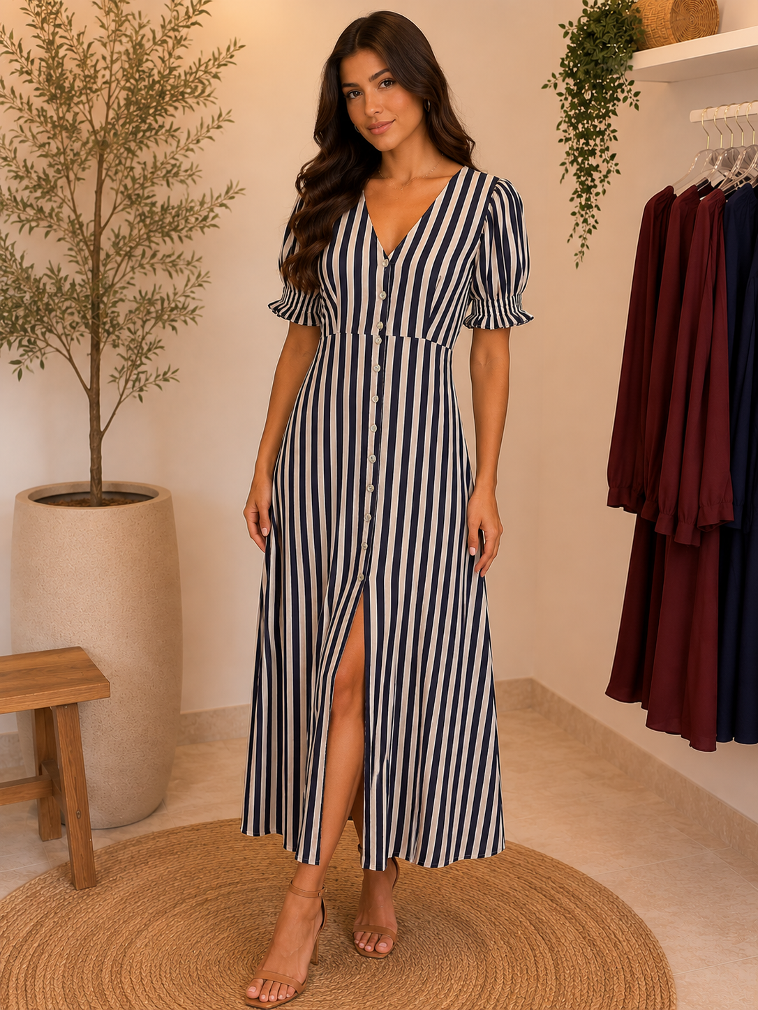 VESTIDO MID RISCAS