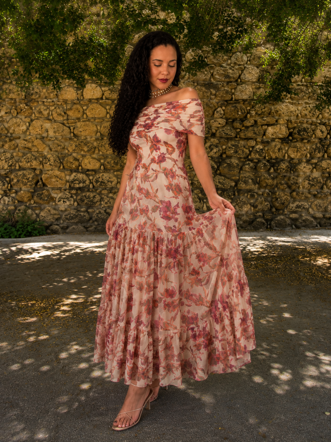 VESTIDO LONGO FLORAL AURORA