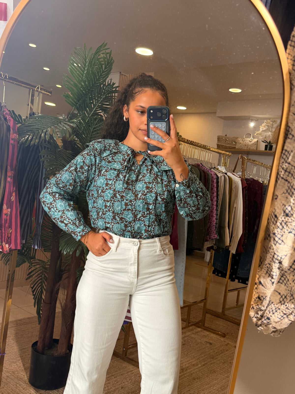 CAMISA FLORAL GOLA BEBÉ