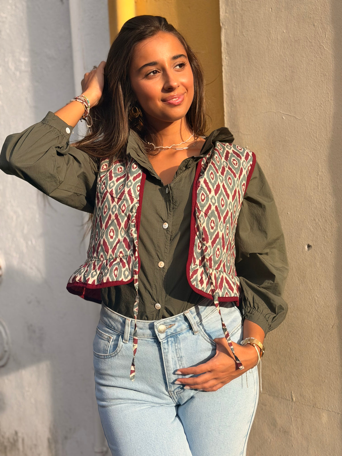 COLETE ESTAMPADO LAÇO