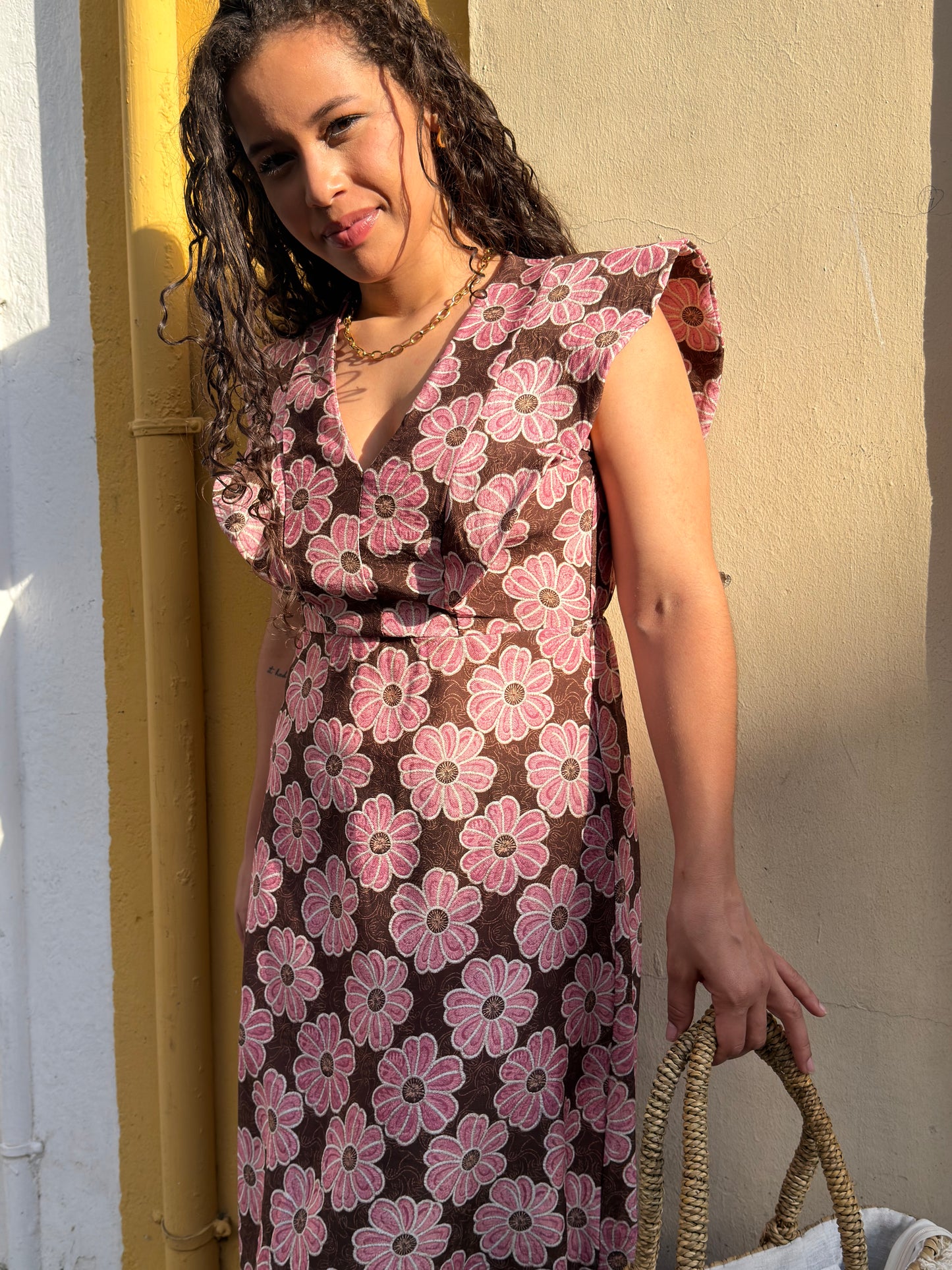 VESTIDO ESTAMPADO FOLHOS