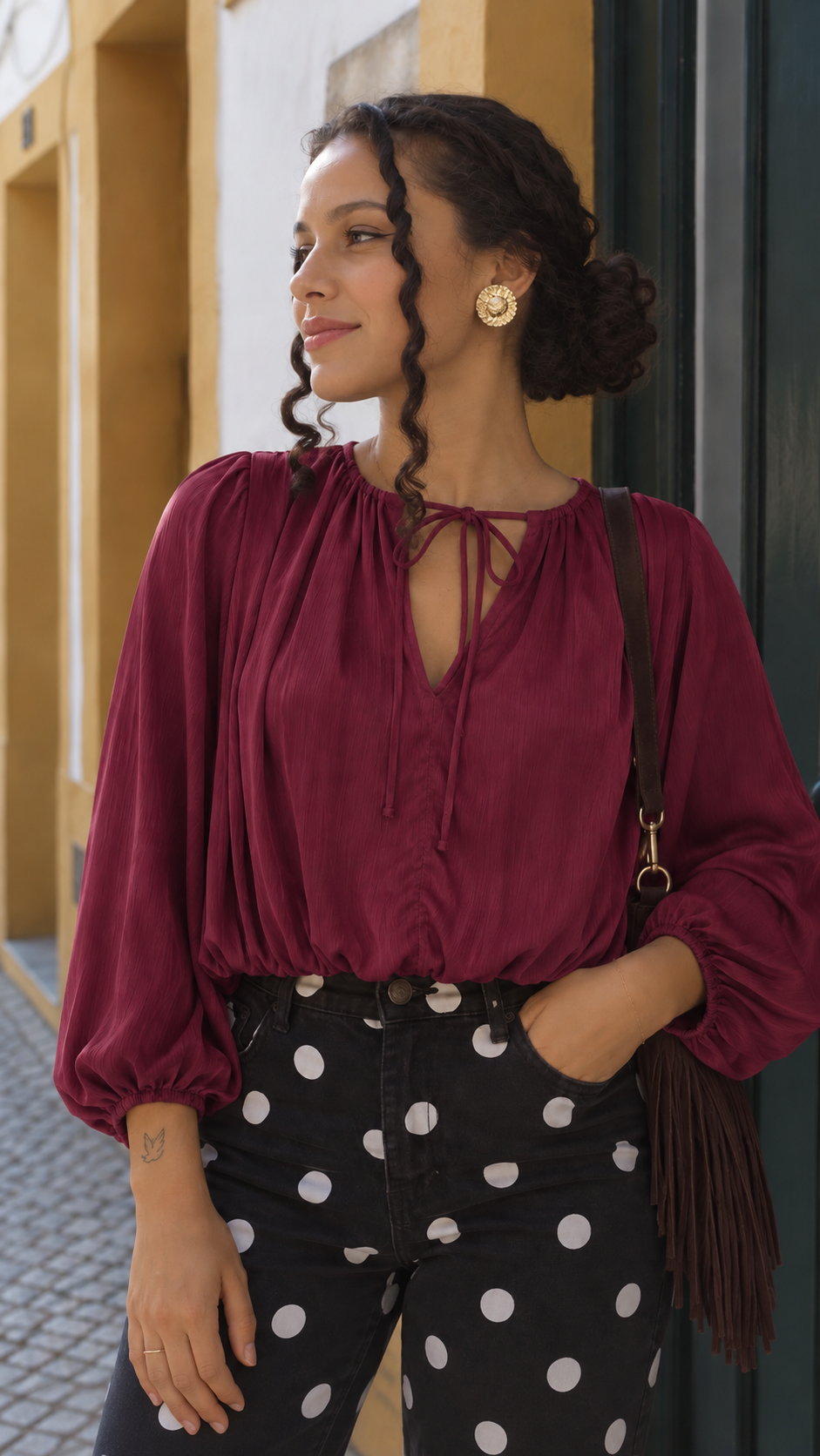 BLUSA ACETINADA