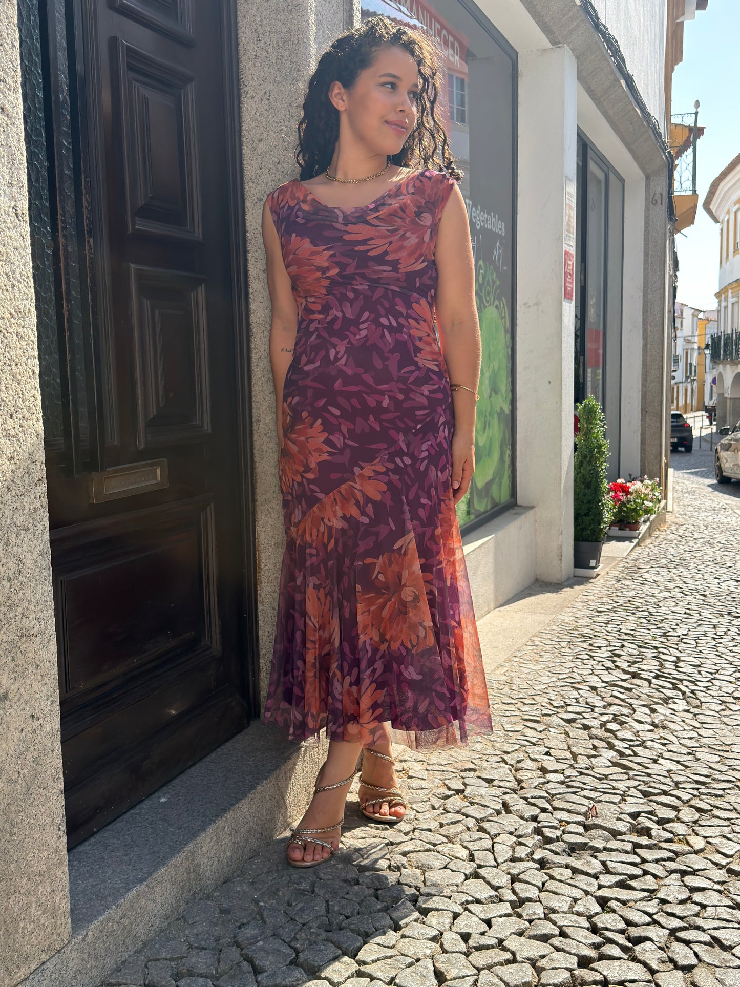 VESTIDO FLORAL TULE