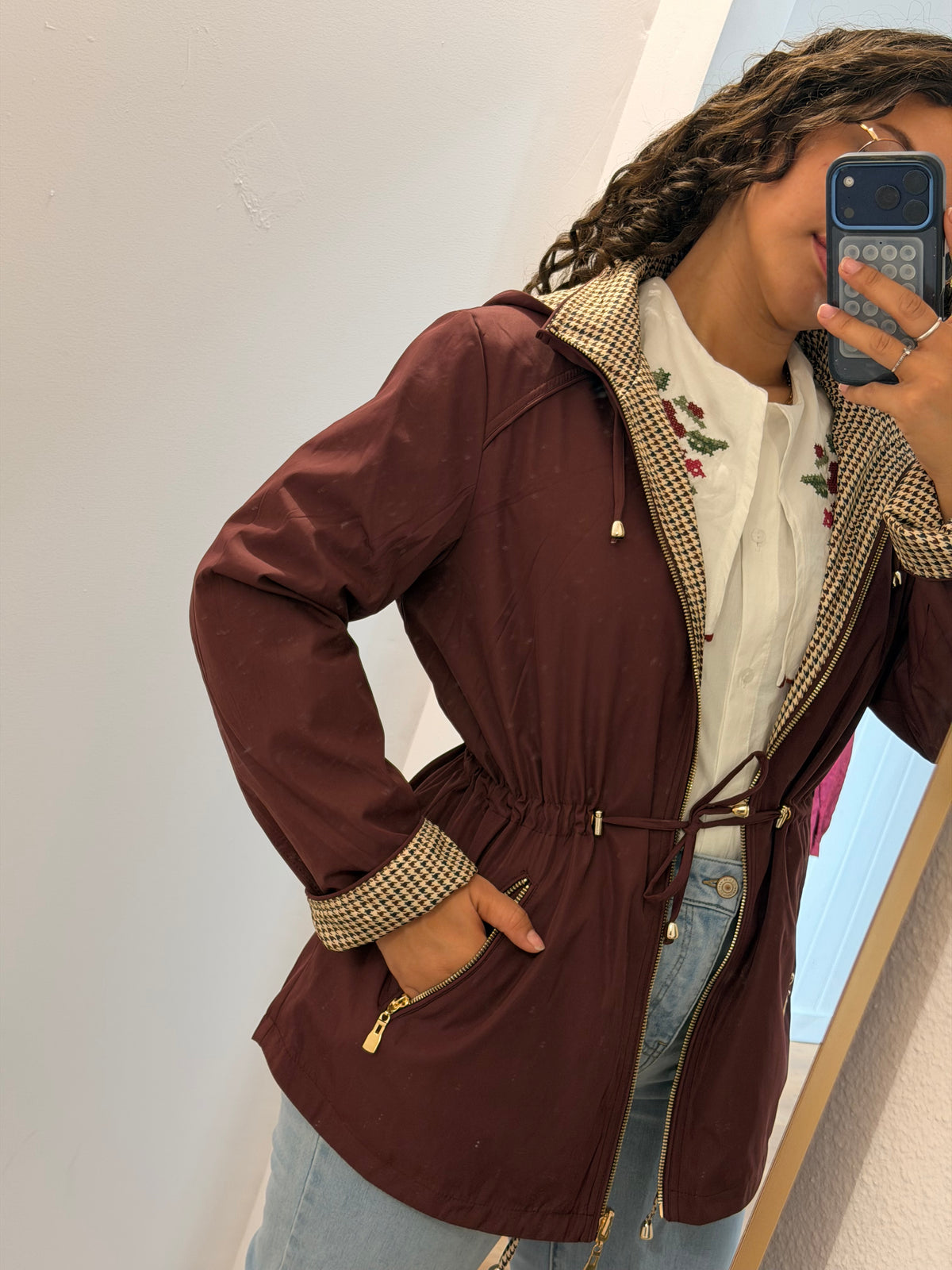 PARKA REVERSÍVEL BORDO