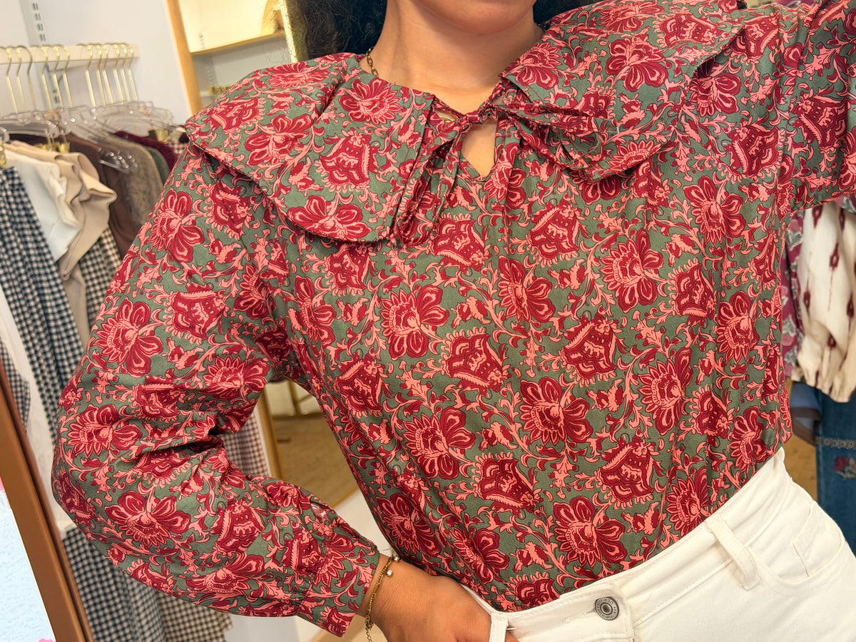 CAMISA FLORAL GOLA BEBÉ