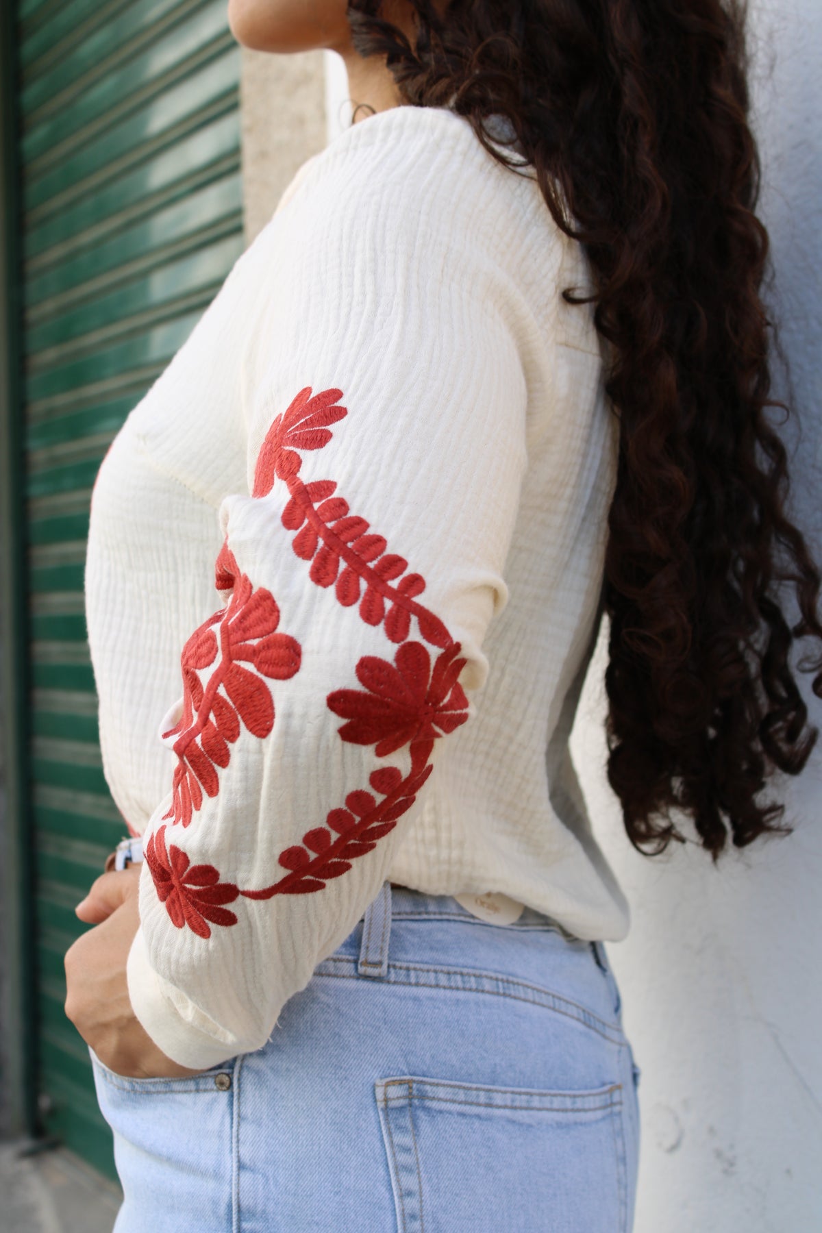 CAMISA BORDADO TIJOLO