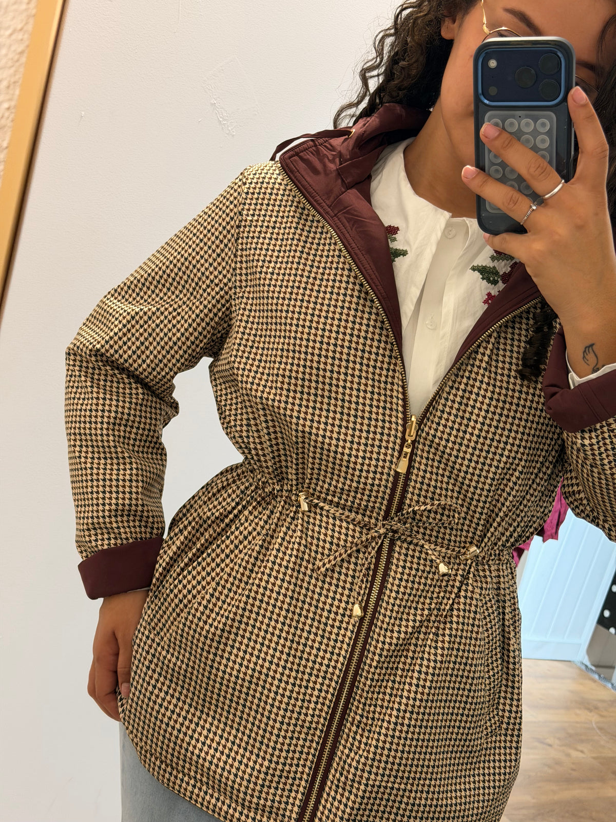 PARKA REVERSÍVEL BORDO