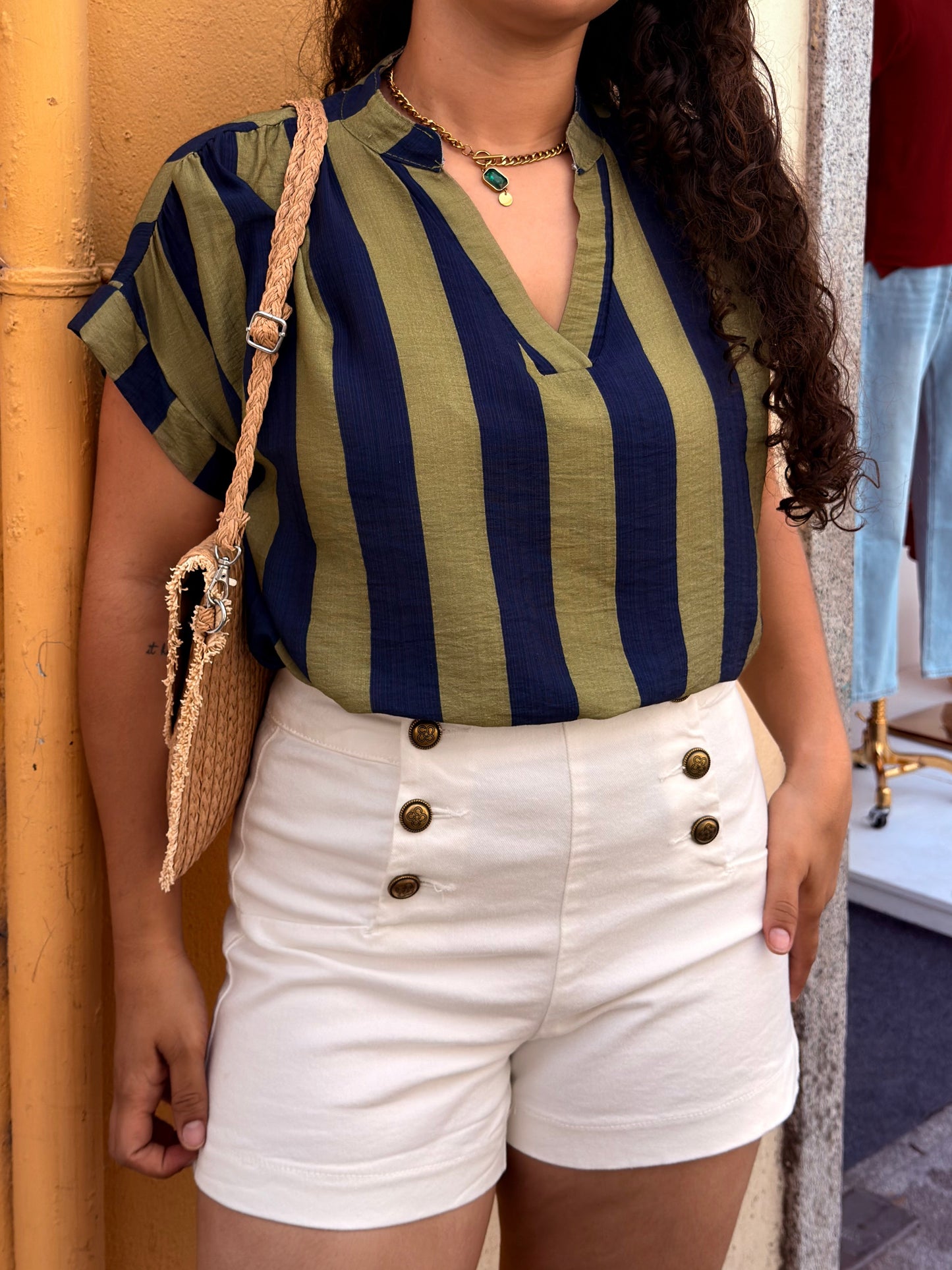 BLUSA V RISCAS