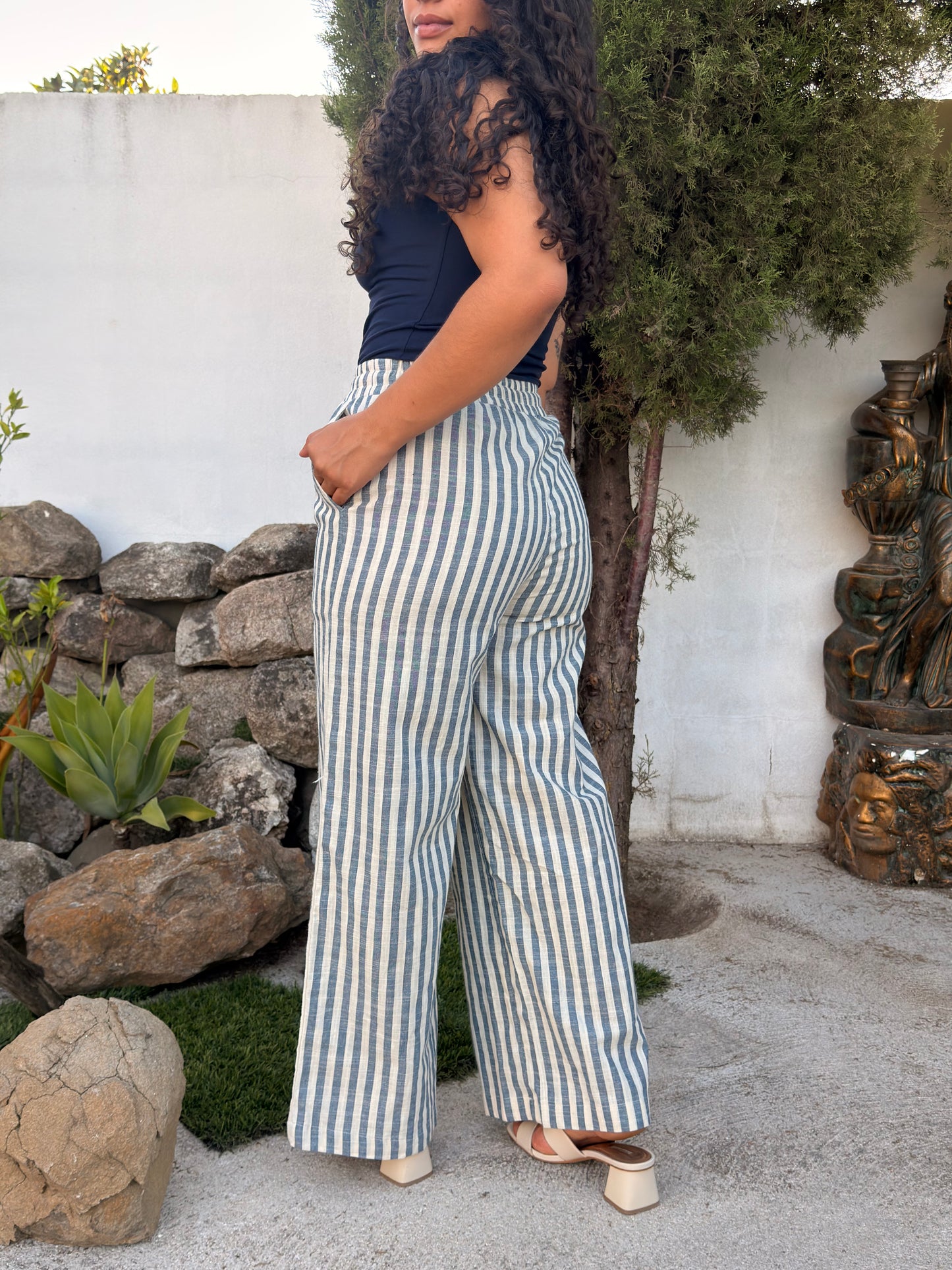 CALÇA RISCAS MARINO RETRÔ