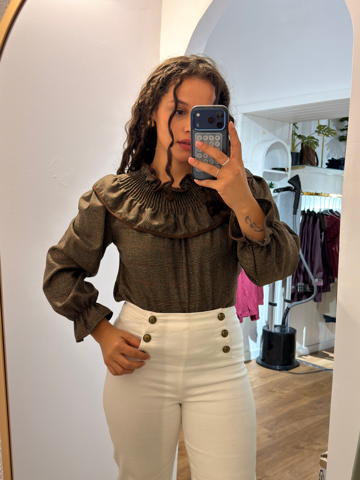 BLUSA XADREZ BARDOT