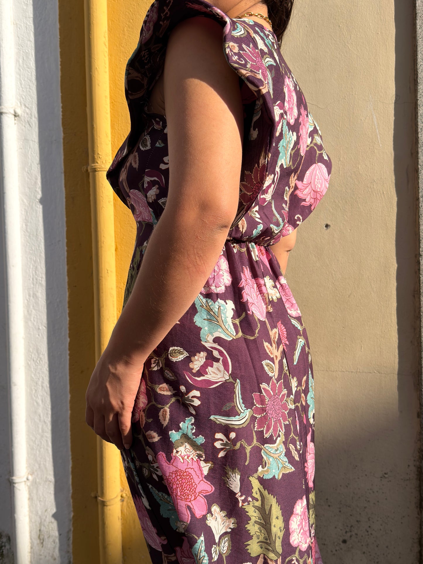 VESTIDO ESTAMPADO FOLHOS