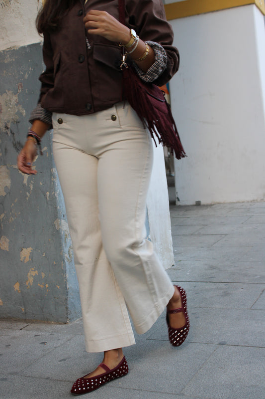 CALÇA VICTORINE NATURAL BEGE