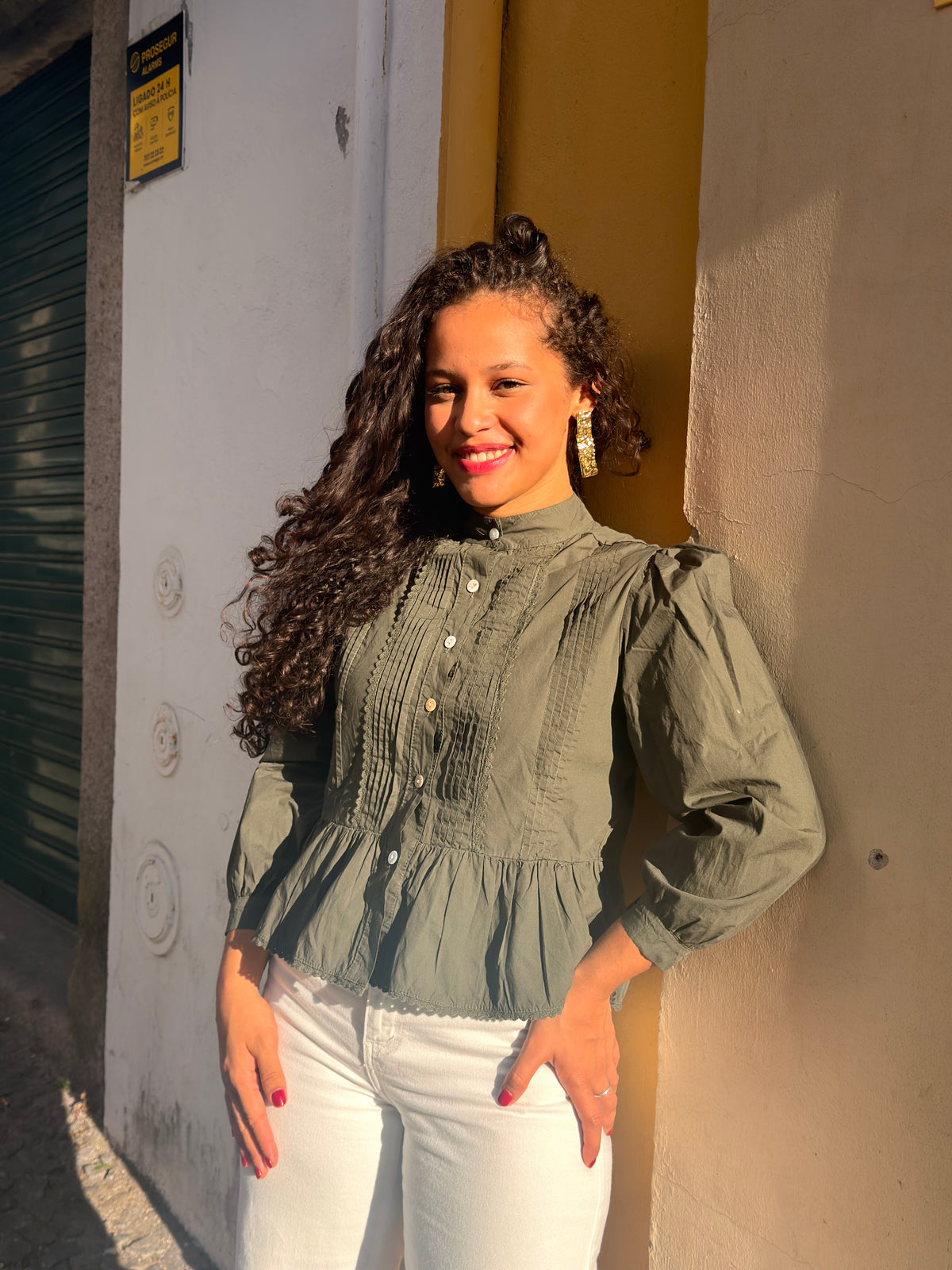 CAMISA ROMÂNTICA ALGODÃO