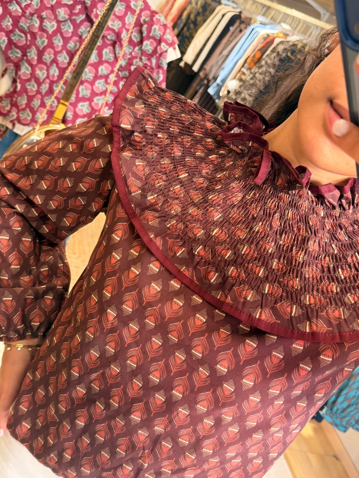 BLUSA FOLHO ESTAMPADA