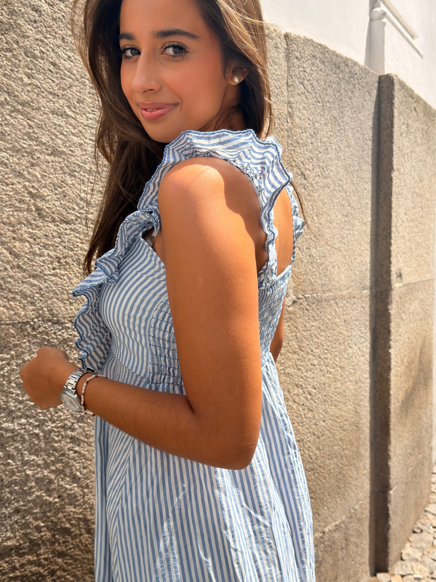 VESTIDO RISCAS FOLHO