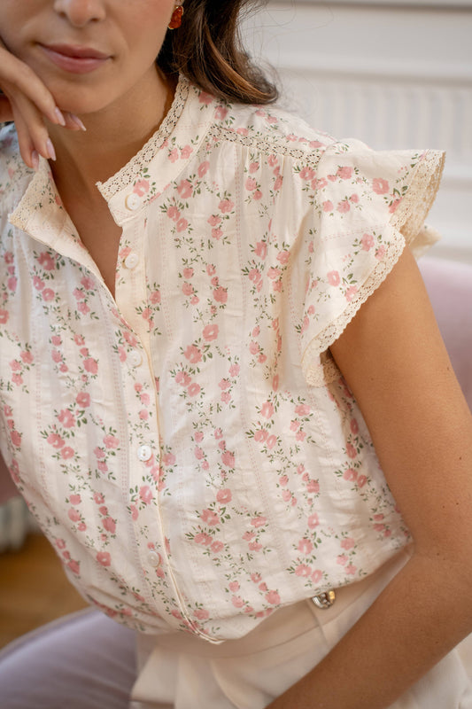 CAMISA FLORES ROSA