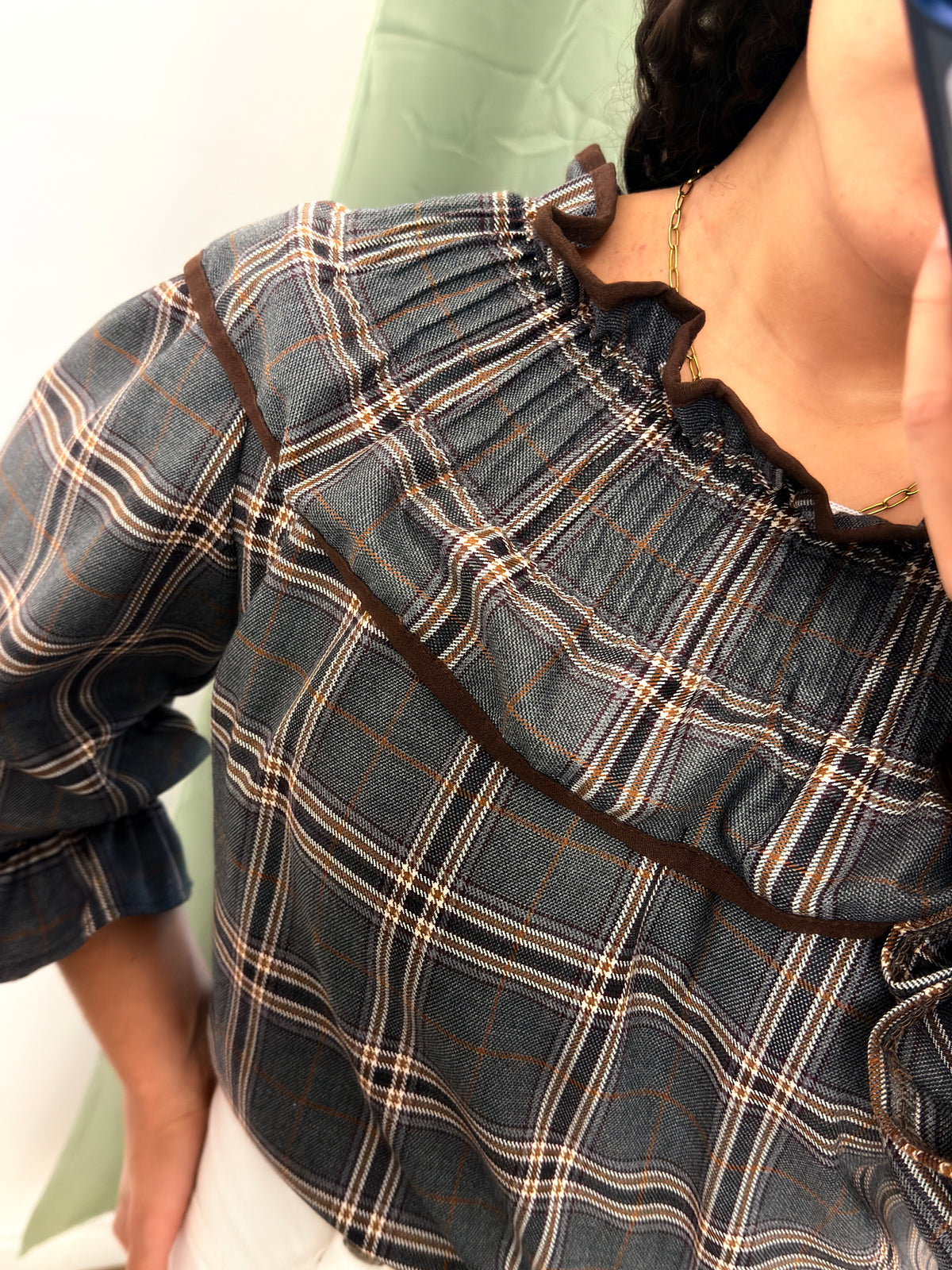 BLUSA XADREZ BARDOT